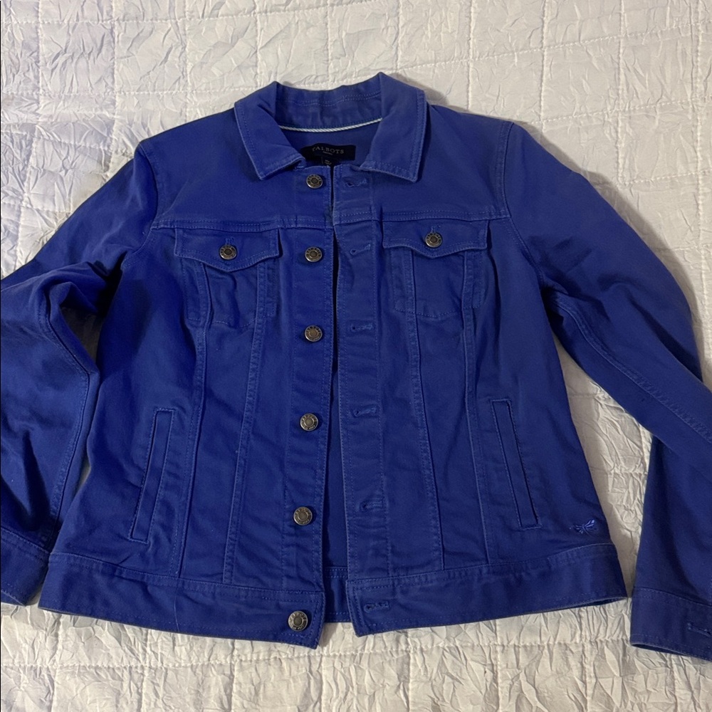 Talbots Blue Jean Jacket Size M